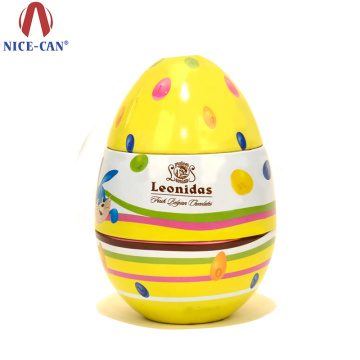 Cute Metal Toy Chocolate Bean Egg Shape Tin Can